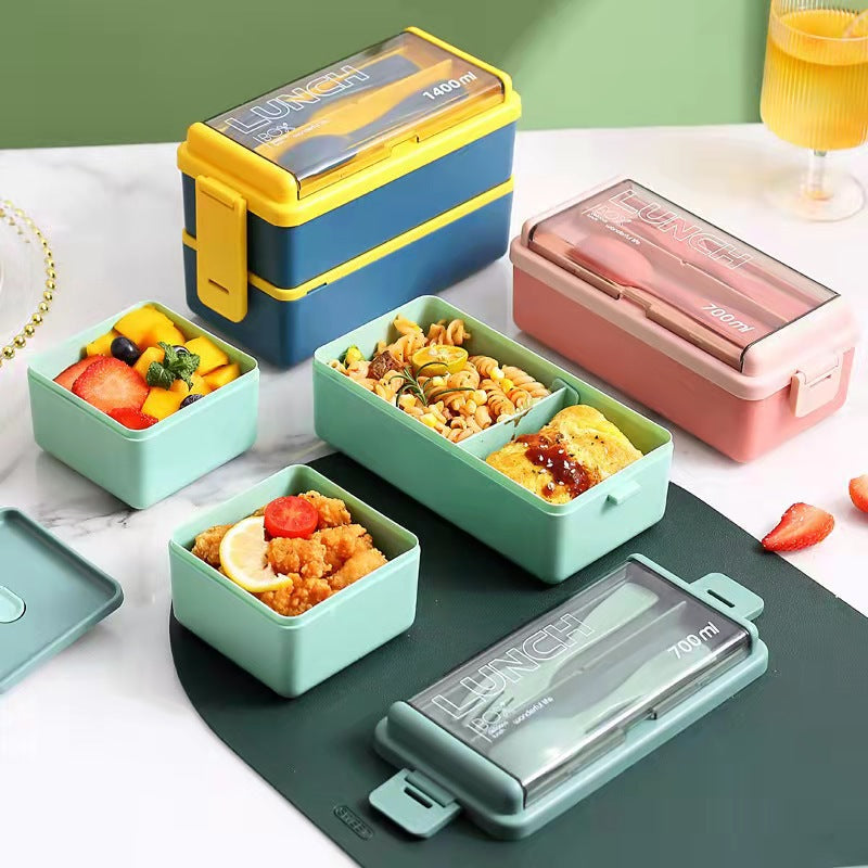 Double Layer Insulated Bento Box with Utensils – Pear & Park