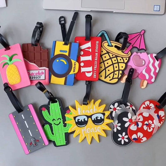 Travel Accessories Creative Baggage Boarding Tags Luggage Tag Animal Cartoon Silica Gel Suitcase ID Addres Holder Portable Label - Pear & Park
