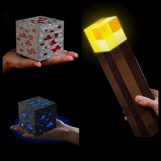 Minecraft Styled Torch & Cube LED Lights - Pear & Park