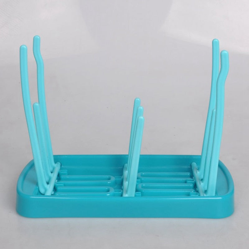Baby Bottle Drying Rack, Large, Blue, Countertop Drainer Mat and Dryer  Stand for Infant Dishes, Bottles and Accessories 